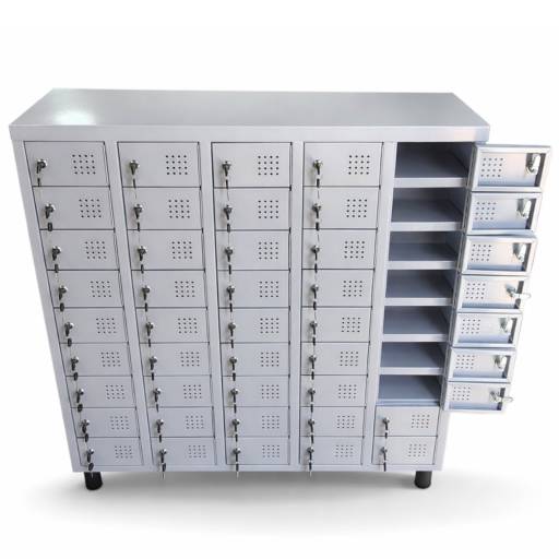 Armário para Celular 50 Portas com Chave - Steelon Móveis