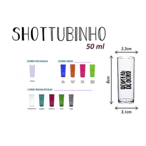 Copo Shot Tubinho Personalizado 50ml em Americana, SP por Knécas 