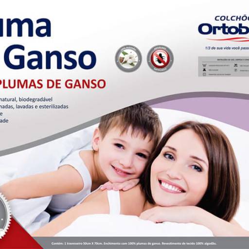 Travesseiro Pluma de Ganso por Colchões Ortobom - JK Vila Portes