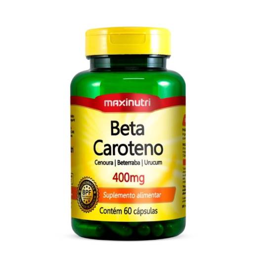 Beta Caroteno 400mg com 60 cápsulas - Maxinutri
