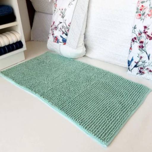 Tapete Popcorn Verde água