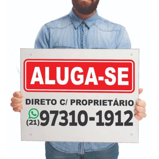 Kit 50 Placas Imobiliárias em PVC 2mm