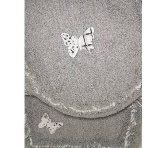 Jogo de banheiro 3 peças Delicato cinza