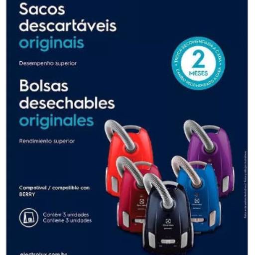 Comprar o produto de SACO DESCARTÁVEL C/ 3 UNIDADES PARA ASPIRADOR ELECTROLUX em Aspiradores e Acessórios pela empresa Refrigeração Universal em Foz do Iguaçu, PR por Solutudo