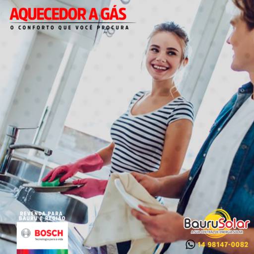 Aquecedor a Gás - BOSCH  em Bauru, SP por Bauru Solar