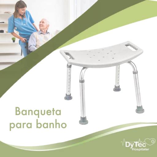 Banco para banho sem encosto em Jundiaí, SP por Cirúrgica DyTec - Comércio e Manutenção em Equipamentos Médicos Hospitalares