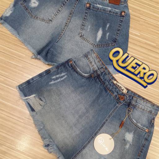 Short saia bebela jeans sabrina por Loja Catherine
