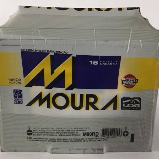 Comprar o produto de Bateria Moura M80RD - 80AH em Baterias pela empresa Casa das Baterias em Foz do Iguaçu, PR por Solutudo