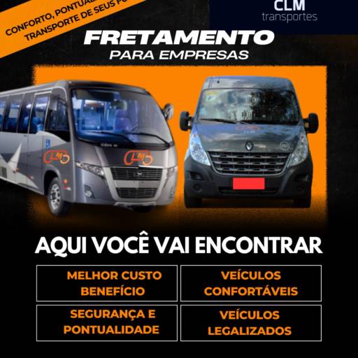 Fretamento, Transportes de passageiros com vans e micro-ônibus em Jundiaí, SP por CLM Transportes Turismo e Fretamento Eireli