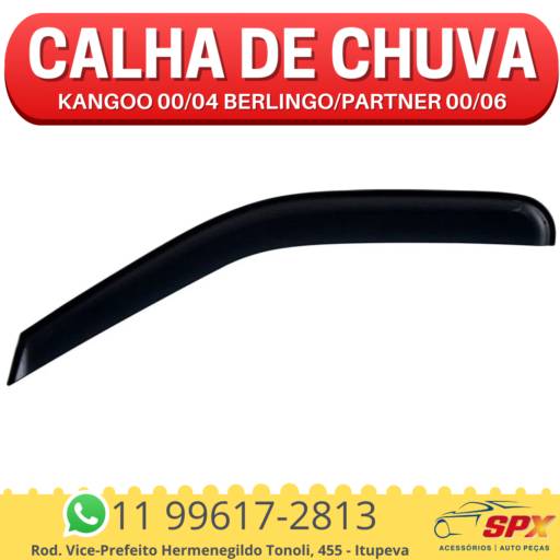 Calha de Chuva Kangoo 00/04 Berlingo/Partner 00/06  em Itupeva, SP por Spx Acessórios e Autopeças