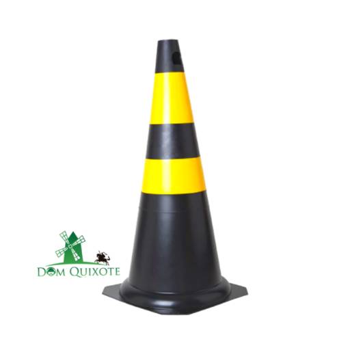 Cone Flexível 75cm - Preto e Amarelo em Jundiaí, SP por Dom Quixote Equipamentos de Proteção Individual