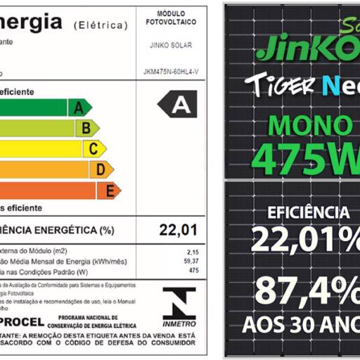 Comprar o produto de PAINEL SOLAR FOTOVOLTAICO JINKO 475w em Energia Solar pela empresa 3MCE Energia Solar em Uberlândia, MG por Solutudo
