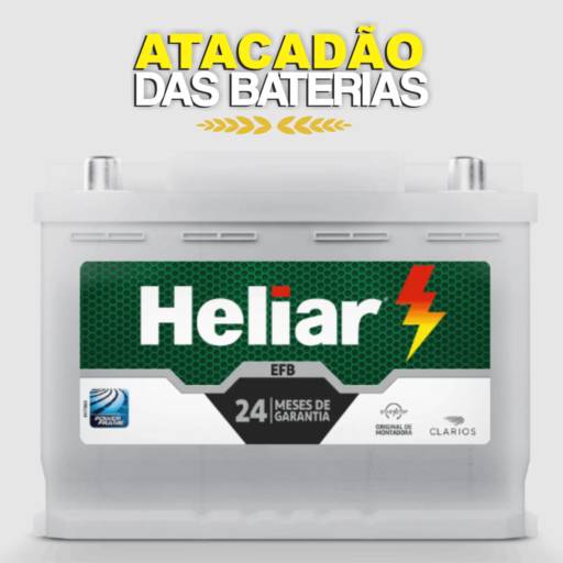 Bateria Heliar 60ah Super Free 24 Meses de Garantia em Botucatu, SP por Atacadão das Baterias