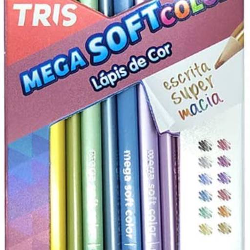LAPIS DE COR TRIS METALICO MEGASOFT COM 12