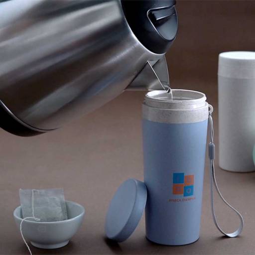 03006B Copo Fibra de Bambu 350ml em São José do Rio Preto, SP por Public Gráfica e Brindes