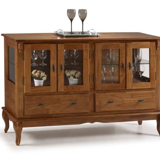 Balcão 4 pta 2 gav 2 Prat Vidro.