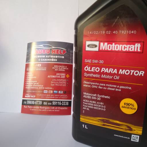 Comprar o produto de Óleo lubrificante motorcraft 100% sintético 5w-30 em A Classificar pela empresa Bauru Help em Bauru, SP por Solutudo