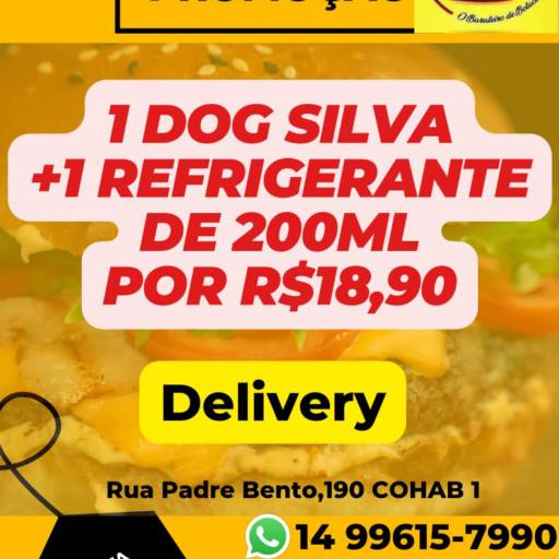 Comprar o produto de 1X Dog Silva + 1 Refrigerante de 200ml - R$18,90 em Categoria Inativa - Lanches pela empresa Da Silva Lanches em Botucatu, SP por Solutudo