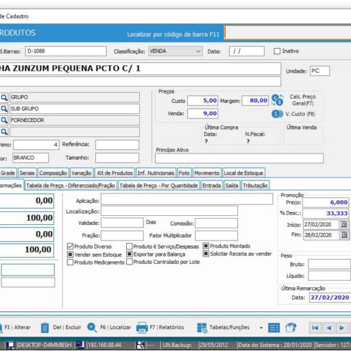 Cadastro de Produtos - Simplicidade e agilidade no preenchimento das informações...