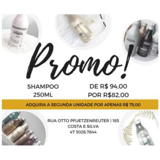 Promoção de Shampoos 250ml L'oréal por Spazio Belli - Salão de Beleza e Loja de Cosméticos Profissionais