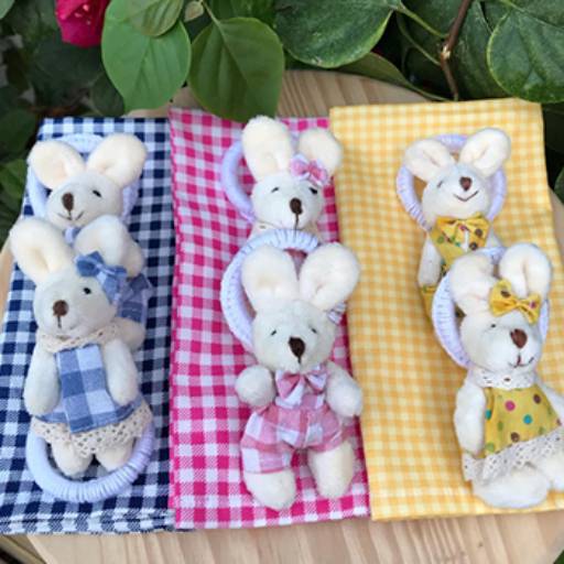 Argolas de Guardanapos de Coelhinhos | Mesa para Páscoa  em Americana, SP por Atelier Maria Isabel | Bonecas de Pano e Enxovais para Bebês 