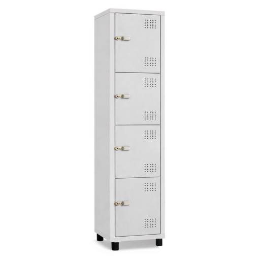 Roupeiro de aço 4 portas para cadeado - Steelon Móveis