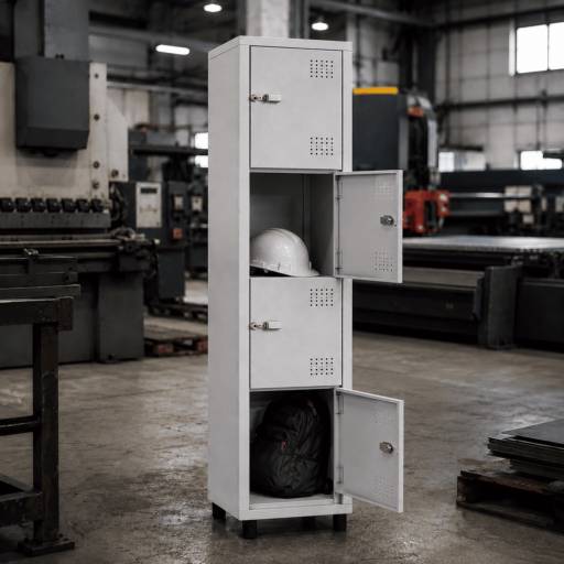 Roupeiro de aço 4 portas para cadeado - Steelon Móveis