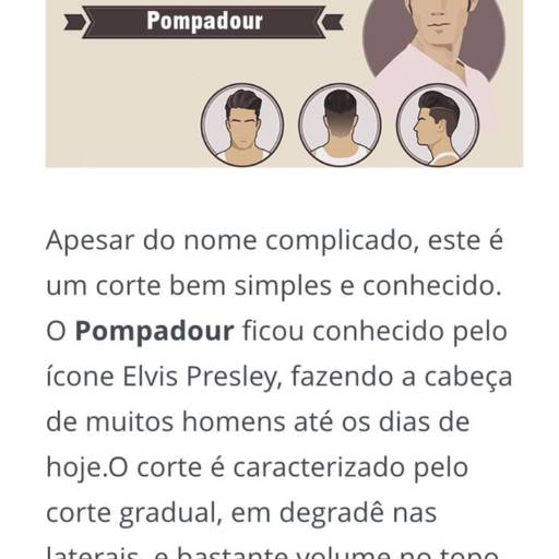 Corte Pompadour por Rock'n'Barba Cabelo e Bigode