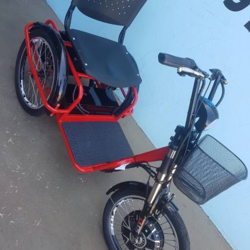 Triciclo Elétrico 800W com marcha Ré Farol e Alarme Fox Vermelho com Cestinha Frontal e Cesto traseiro - Duos em Bauru, SP por Two Force Bike Shop
