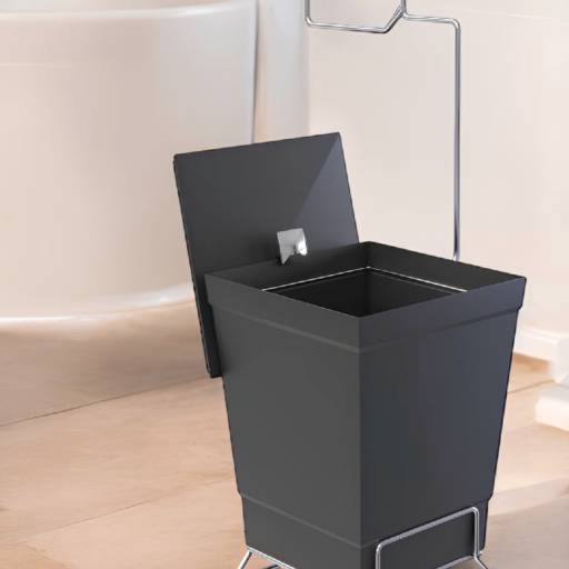 Suporte Para Papel Higiênico Com Lixeira