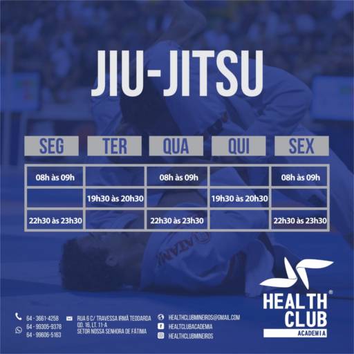 Aula de Jiu Jitsu por Health Club Academia