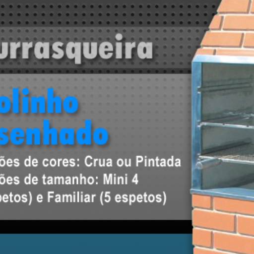CHURRASQUEIRA 4 ESPETOS DESENHADA PINTADA por Construlider - Almeida Materiais para Construção