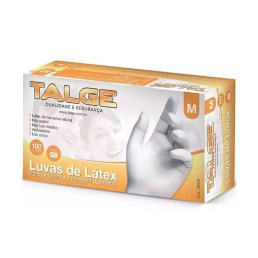 Luva latex m com pó 