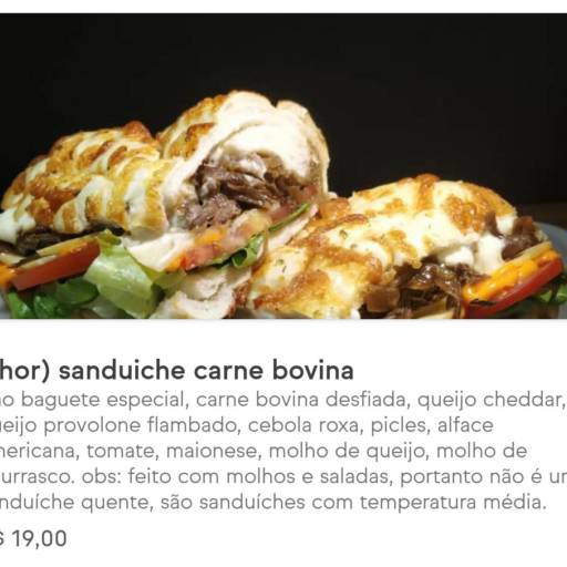 Comprar o produto de (thor) sanduiche carne bovina em Sanduíches pela empresa Vicking Sanduíches Delivery em Foz do Iguaçu, PR por Solutudo