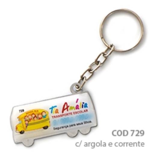 Chav. Chapinha Metálica COD 729 - Ônibus em São José do Rio Preto, SP por Public Gráfica e Brindes
