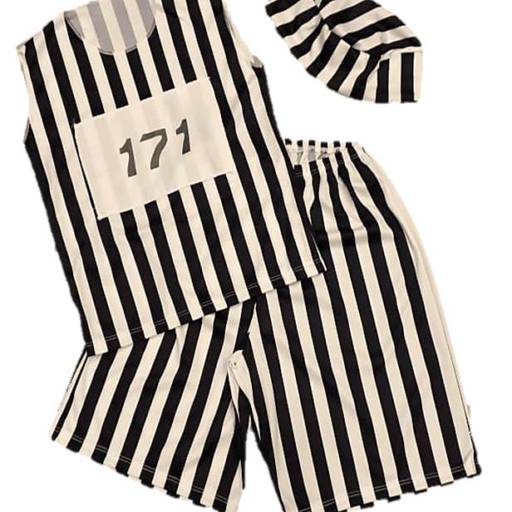 2389 - Presidiário infantil (tamanho 4) em Tietê, SP por Fantasia & Folia