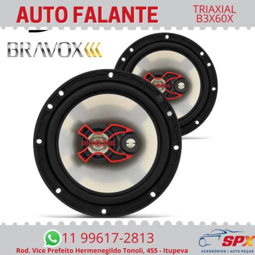 AUTO FALANTE - TRIAXIAL - BRAVOX em Itupeva, SP por Spx Acessórios e Autopeças