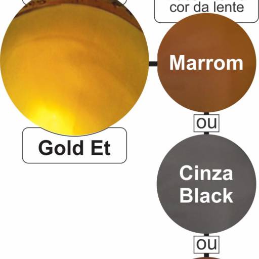 Lente espelhada Gold (sem Grau) por Óptica Santa Luzia