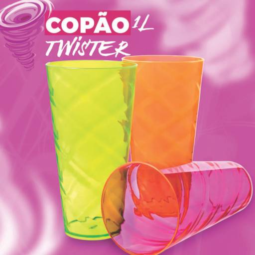 Comprar o produto de Copão Twister 1 litro em Copos pela empresa Public Gráfica e Brindes em São José do Rio Preto, SP por Solutudo