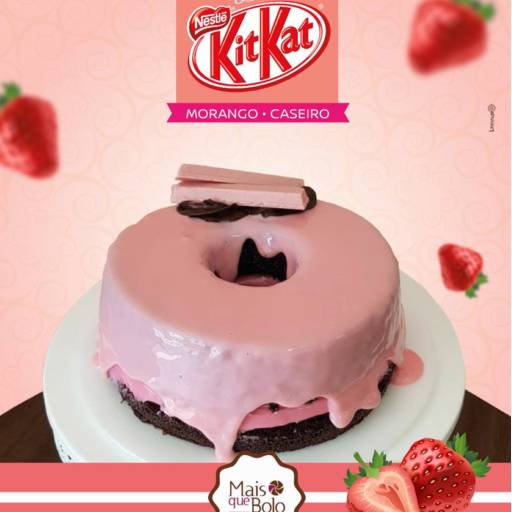 Kitkat Morango Caseiro por Mais Que Bolo