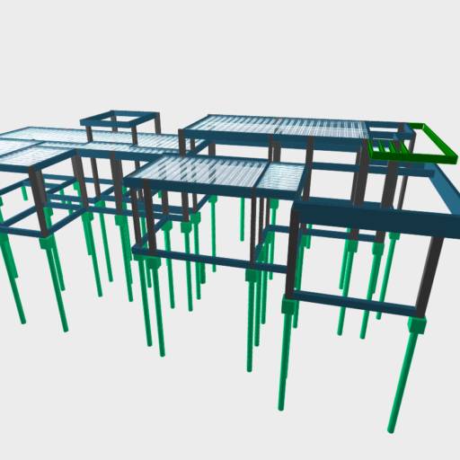 Modelagem Estrutural: desenvolvimento de um modelo otimizado, seguro e em conformidade com normas técnicas.

Cálculo e Dimensionamento: análise completa dos esforços atuantes, dimensionamento de elementos e verificação de estabilidade global.

Projeto Executivo: plantas de locação das estacas, fundações, pilares, vigas, perfis metálicos e contraventamentos, prontos para execução em campo.

Detalhamento Técnico: desenhos em planta, cortes e vistas, garantindo clareza e precisão para evitar dúvidas na obra.

Compatibilização: integração do projeto estrutural com demais disciplinas (arquitetura, instalações e fundações) para prevenir interferências.

Acompanhamento Técnico em Obra: orientação especializada para garantir a execução conforme o projeto, com ajustes quando necessário.