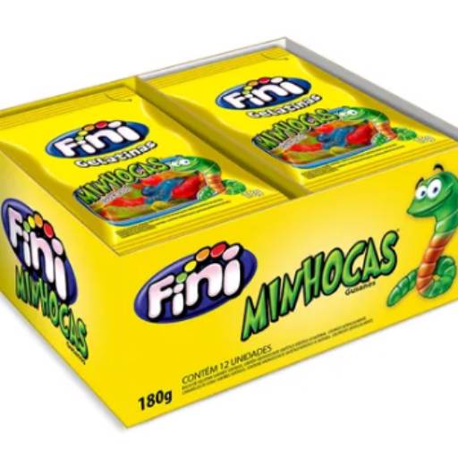 Mini Minhocas - com 12 pacotes de 15g cada