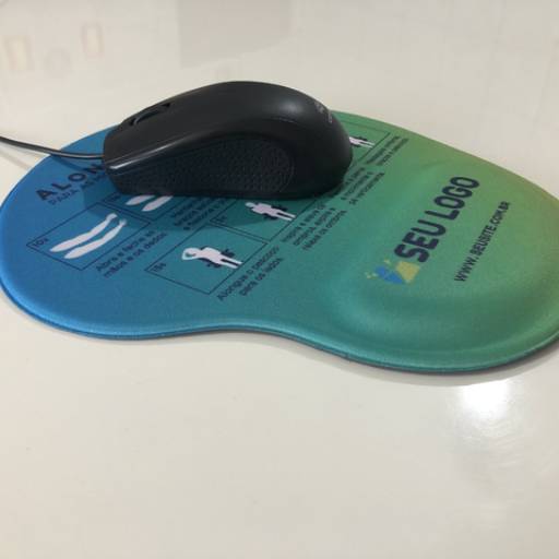 Mouse Pad Ref.101 Personalizado c/apoio de Pulso Ergonômico em São José do Rio Preto, SP por Public Gráfica e Brindes