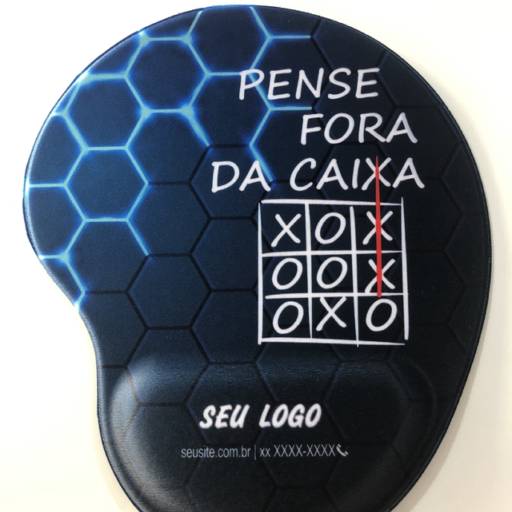 Mouse Pad Ref.101 Personalizado c/apoio de Pulso Ergonômico em São José do Rio Preto, SP por Public Gráfica e Brindes