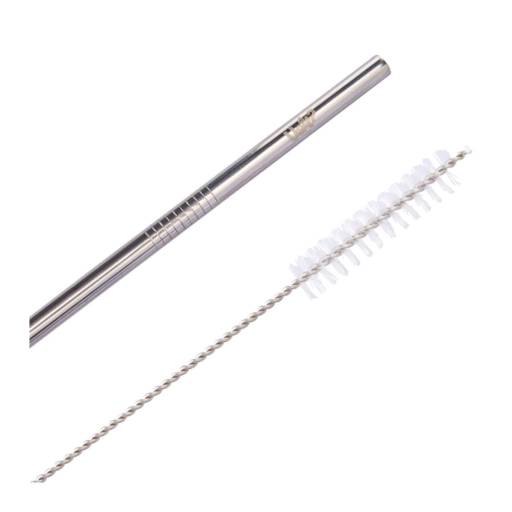 Kit canudo metal com limpador - prata  por Ateliê Kelly Mendonça