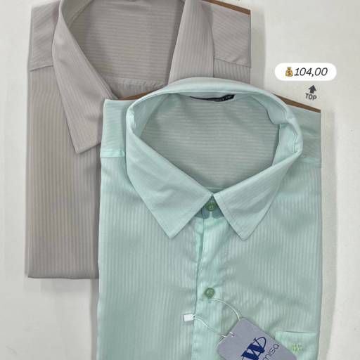 Camisa social adulta manga curta Walmisa em Uberlândia, MG por Lojas Dom Flavittos