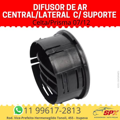 Difusor de Ar Central/Lateral Celta/Prisma 07/12 c/ Suporte  em Itupeva, SP por Spx Acessórios e Autopeças