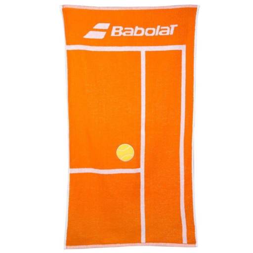 Toalha Babolat Média Quadra Laranja e Branca