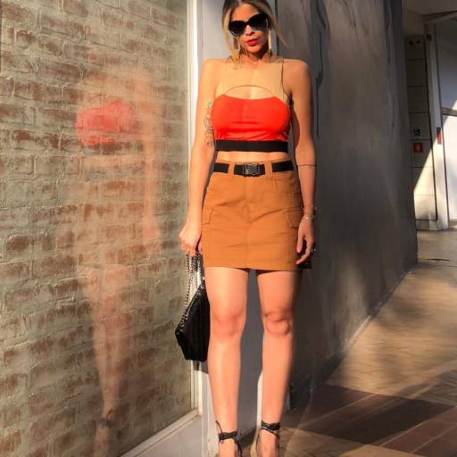 Saia bebela jeans color laila  por Loja Catherine