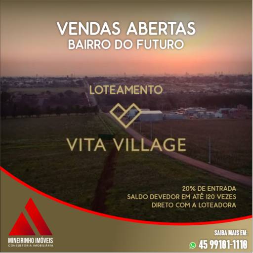 Comprar o produto de Loteamento Vita Village em Venda - Terrenos - Lotes pela empresa Mineirinho Imóveis em Foz do Iguaçu, PR por Solutudo